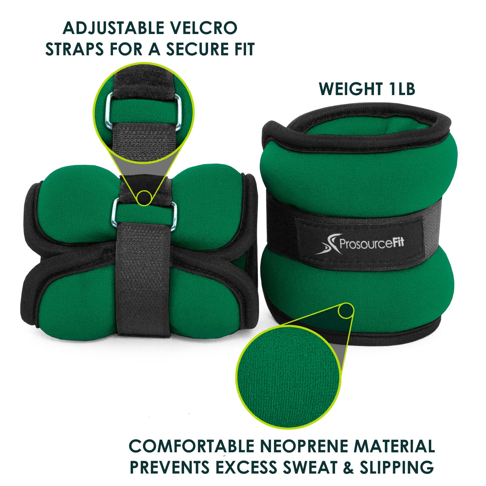 ProsourceFit Ankle/Wrist and Arm/Leg Weights Set of 2