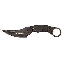 Smith & Wesson SW995 8.5in High Carbon S.S. Full Tang Karambit Knife with a 3.75in Clip Point Blade and Nylon Handle for Outdoor, Tactical, Survival and EDC