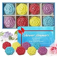 Shower Steamers Aromatherapy & Bath Bombs with Lavender Rose- 8 Pcs Gift Set for Women, Shower Bombs with Essential Oils, Home Spa Relaxation, Perfect Birthday Day Gifts for Women Who Have Everything
