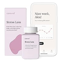 Care/of Stress Less - Stress Relief Supplements for Stress Management, Stress Vitamins for Women & Men - Free Wellness Tracker APP, C.L.E.A.N. & Non-GMO Stress Supplements for Adults, 30 Count