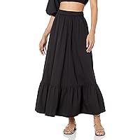 The Drop Women's Anupa Cotton Tiered Midi Skirt