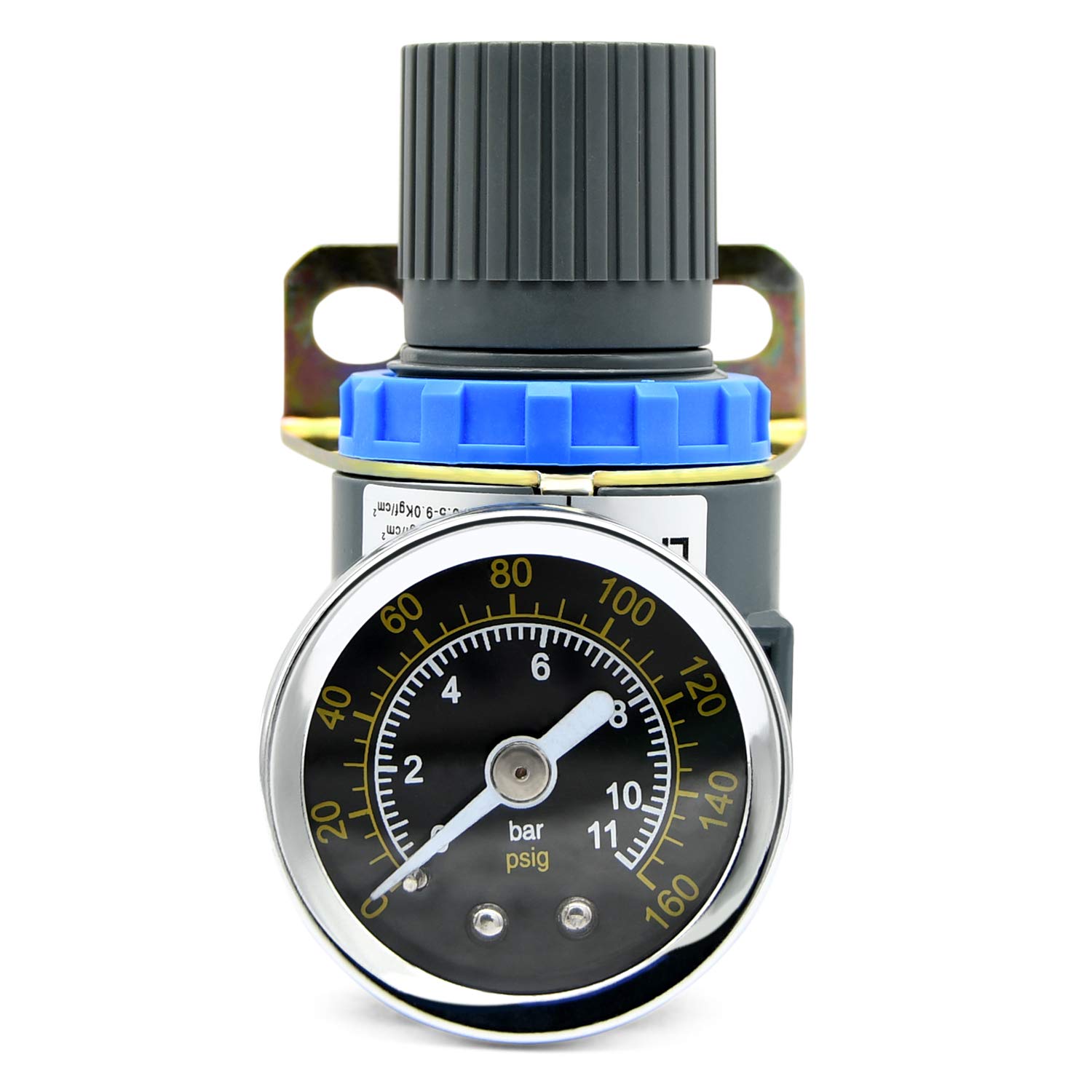 1/4'' NPT Inline Regulator Solid Brass Compressed Air Pressure Valve Tack I1H2 