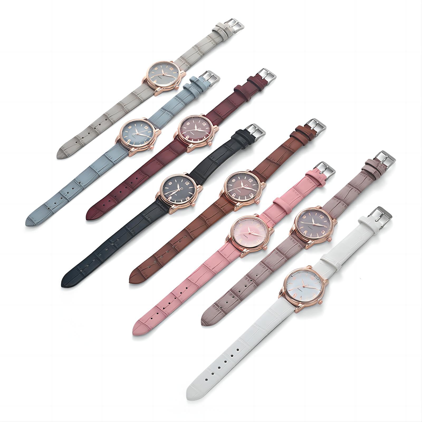 Wrist Watch for Women, Fashion Style Quartz Analog Women's Watch with Leather Strap