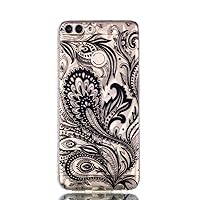 Soft TPU Case for Huawei P Smart, Slim & Light Weight, Phoenix Tail Printed on Clear Cover
