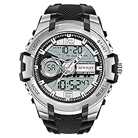 rorios Men's Watches Analogue Digital Wristwatches Waterproof Military Sports Watch Multifunctional Watch with Alarm Timer Fashionable Men's Watches