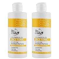 2-Pack Dr. C. Tuna Calendula Oil Face Tonic - Soothing Hydrating Gentle Toner Sensitive Skin Anti-inflammatory Skincare Radiant Complexion