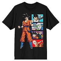 Dragon Ball Super Goku Character Panels Men's Black T-Shirt