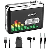 BlumWay USB Cassette to MP3 Converter, Portable Walkman Cassette Tape Player to MP3 Digital Converter, Audio Music Player Cassette Recorder with Earphone, No Need Computer