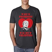 Threadrock Men's Trump My President is My Valentine T-Shirt