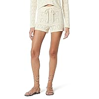 The Drop Women's Lee Drawstring Crochet Shorts