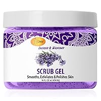 SPA REDI – Exfoliating Scrub Pumice Gel, Lavender and Wildflower, 16 Oz - Manicure, Pedicure and Body Exfoliator Infused with Hyaluronic Acid, Amino Acids, Panthenol and Comfrey Extract