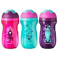 Tommee Tippee Insulated Sippee Toddler Tumbler Cup, Girl – 12+ months, 3pk