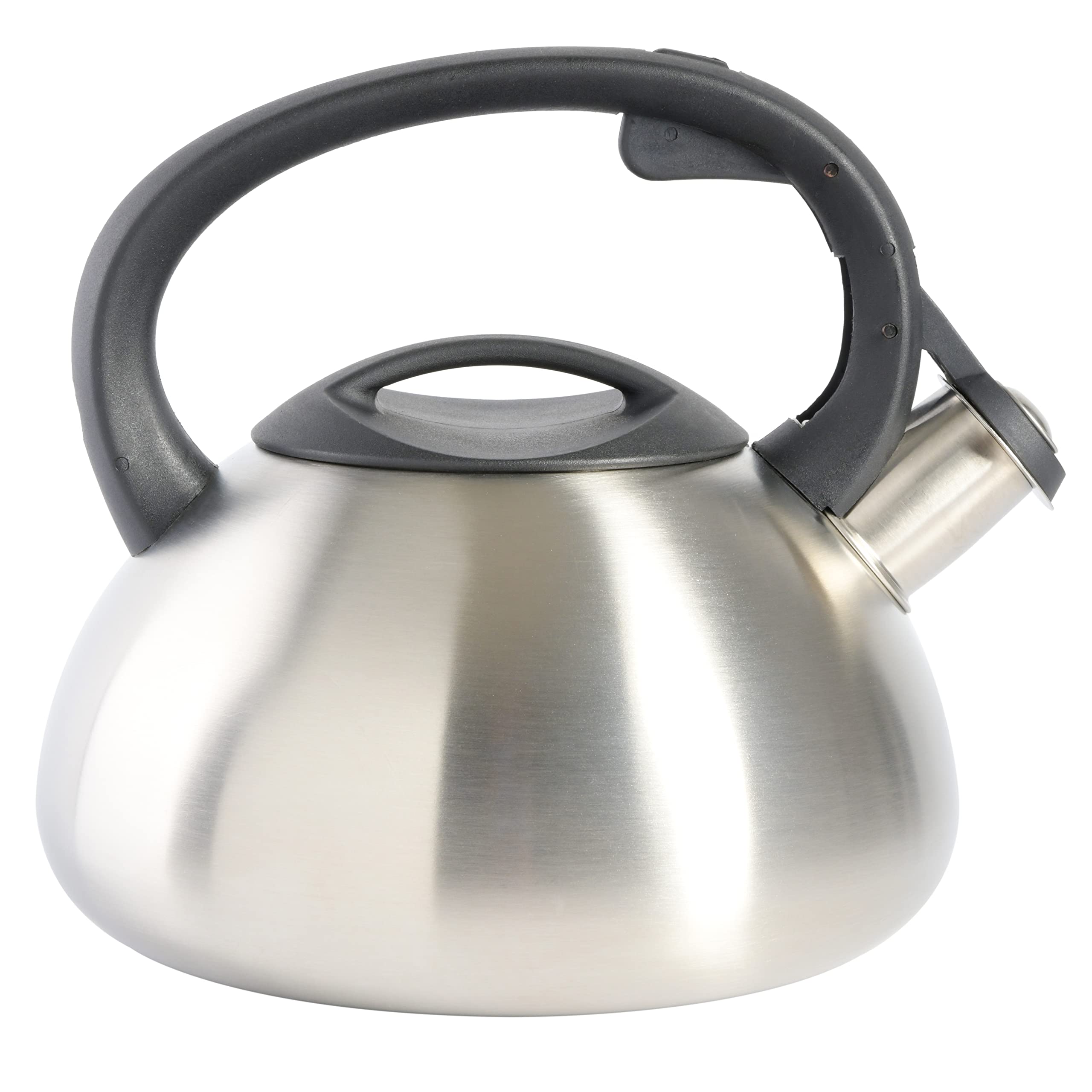 Mr Coffee Harpwell Stainless Steel Whistling Tea Kettle, 1.8-Quart, Brushed Stainless Steel