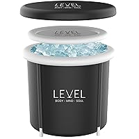 Portable Ice Bath with Cover included - Ice Bath for athletes, post-workout recovery Cold Therapy - Can help improve Sleep and your general Wellbeing - 29x29 Inches