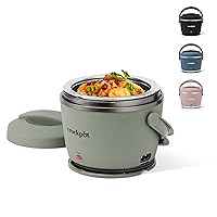 Electric Lunch Box, Portable Food Warmer for Travel, Car, On-the-Go, 20-Ounce, Moonshine Green | Keeps Food Warm & Spill-Free | Dishwasher-Safe | Gifts for Women, Men