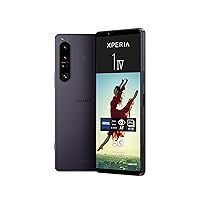 Sony Xperia 1 IV XQ-CT72 5G Dual 256GB 12GB RAM Factory Unlocked (GSM Only | No CDMA - not Compatible with Verizon/Sprint) GSM Global Model, Mobile Cell Phone – Purple