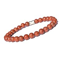 6 mm Round Beads Bracelet Crystal Healing Natural Stone (Red Jasper)