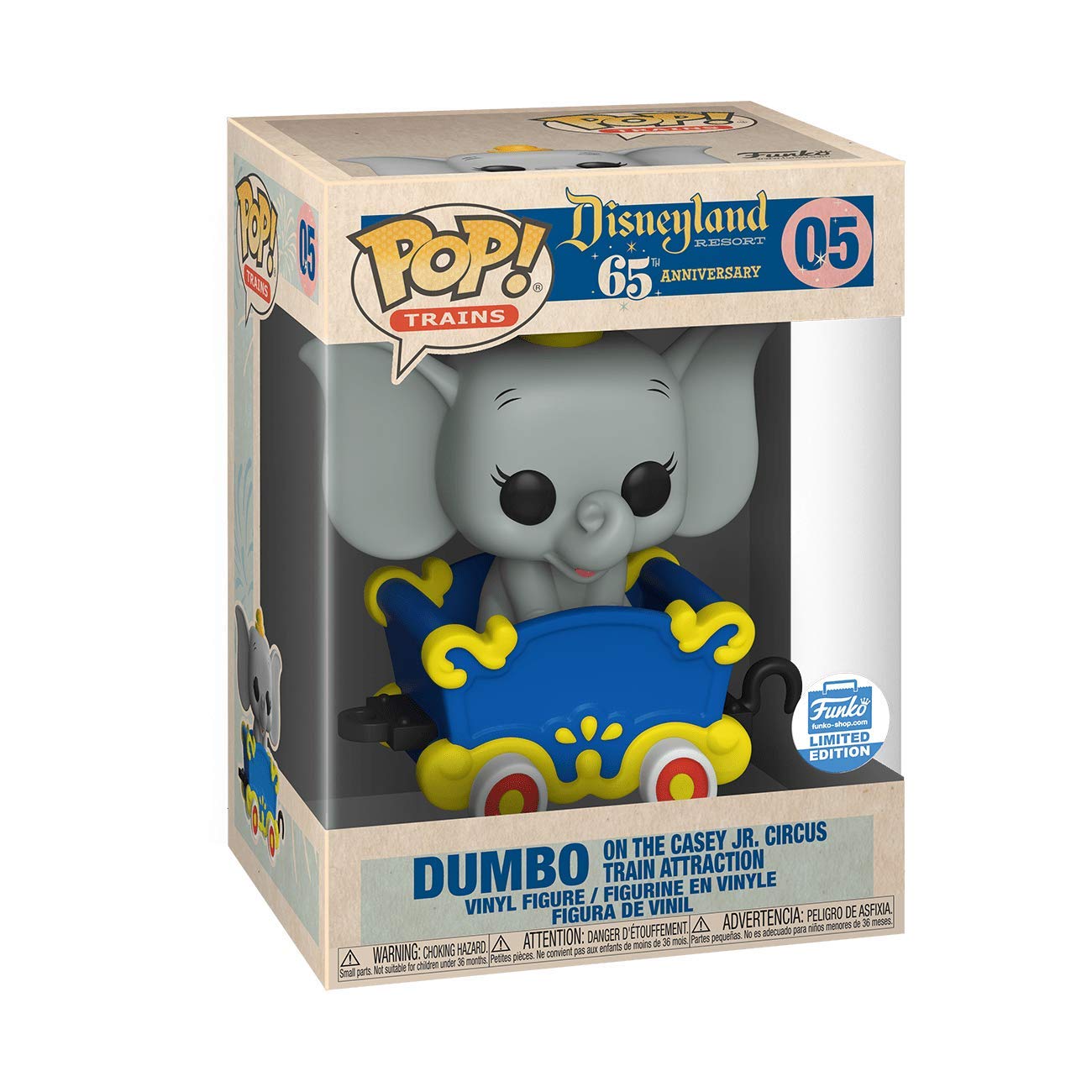 Funko Pop! Disneyland Resort 65th Anniversary: Dumbo (On The Casey Jr. Circus Train Attraction) Exclusive Vinyl Figure #05