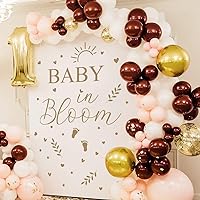 Baby in Bloom Decal Sign Baby Shower Decorations Large Baby Shower Party Wall Sticker Balloon Arch Letters Decor Neutral Gender Reveal Boy Girl Wall Decor