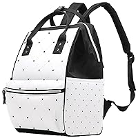 Diaper Bag Blue Hearts Backpack Waterproof Care Bag Multifunctional Nappy Changing Bag For Men Women 10.6x7.8x14in