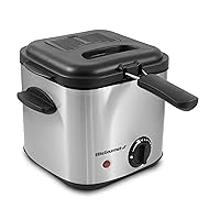 Elite Gourmet EDF1550# Electric 1.5 Qt. / 6 Cup Oil Capacity Deep Fryer, Adjustable Temperature, Removable Basket, Lid with Viewing Window, Stainless Steel