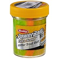 Berkley PowerBait Glitter Trout Bait, Silver Vein, Fishing Dough Bait, Scent Dispersion Technology, Irresistible Scent and Flavor, Moldable and Easy to Use