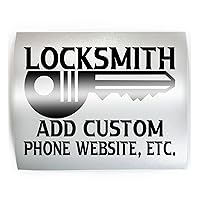 LOCKSMITH Custom Text - PICK COLOR & SIZE - Business Mobile Vinyl Decal Sticker B