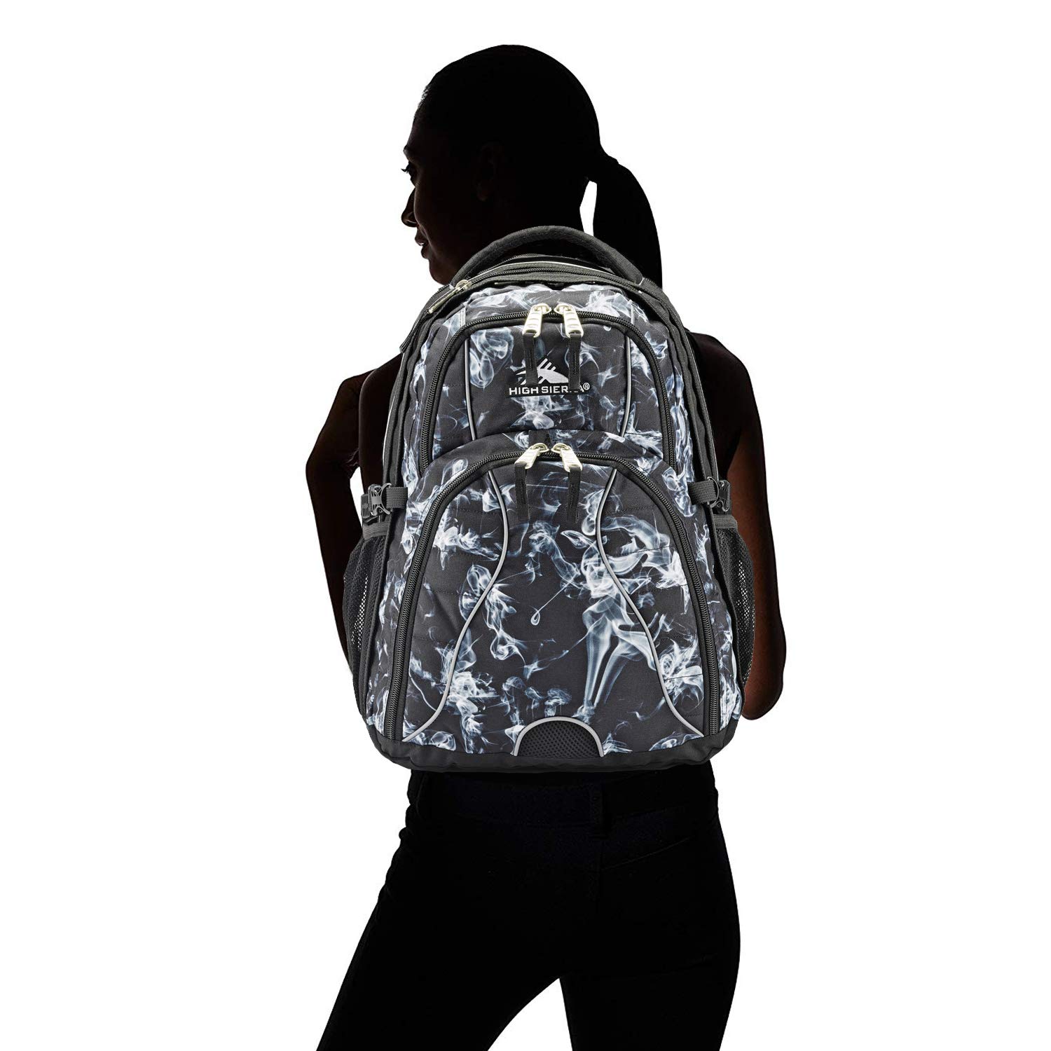 High Sierra Swerve Laptop Backpack, Black Steam/Black, One Size