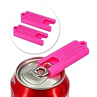 Compact Soda Can Tab Opener, Fits in Pocket (Pink, Mini (2 Pack))