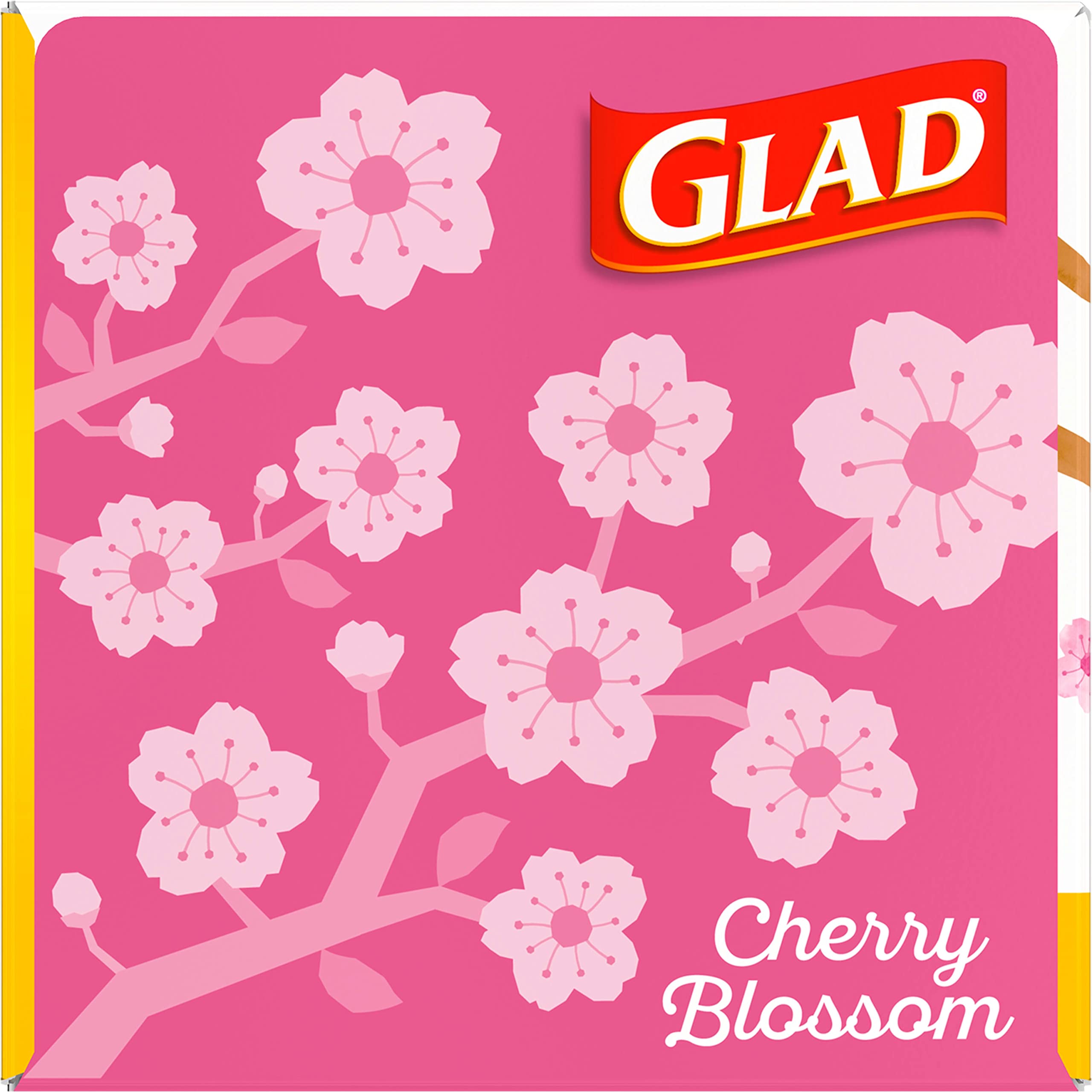 Glad Drawstring Cherry Blossom Odor Shield Small 4 Gallon 30/80ct
