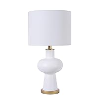 Kenroy Home 34343WH Saul Table Lamp with White Finish, Modern Style, 25.5