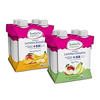 Sweetie Pie Organics Lactation Smoothie, Mango Banana with Apple Pear, Variety Pack, 8 Count