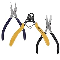 The Beadsmith Looping Tool Bundle – 1-Step Looper 2.25mm loops, Double Nylon Jaw Chain Nose 4.75”, and 6-in-1 Bail Making Pliers 2-9mm 5.5” – Make Consistent Loops & Jump Rings – Protect Your Wire