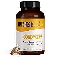 FreshCap Cordyceps Mushroom Supplements - for Energy & Endurance (120 Capsules)
