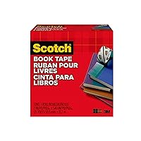 Scotch Book Tape, 2 in x 540 in, Excellent for Repairing, Reinforcing Protecting, and Covering (845)
