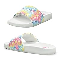 Hurley Naia Slides for Girls- Comfortable Slip-On Kids Sandals, Cute Girls' Slides for Indoor and Outdoor, Shower Slides, Slip-On Sporty Slides for The Beach and Pool