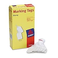 Avery 12204 Marking Tags, 1-3/4-Inch x1-3/32-Inch , 1000/BX, White