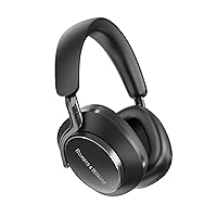 Bowers & Wilkins Px8 Over-Ear Wireless Headphones, Advanced Active Noise Cancellation, Luxurious Materials, 30-Hour Battery Life, 15-Min Quick Charging, Black
