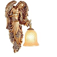 Modern LED Angel Wall Lamp Gold Home Lighting Fixtures Resin Wall Sconce for Wedding Bedroom Living Room Corridor Creative Decorative Wall Light (Color : OneColor)