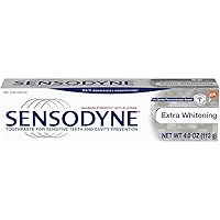 Sensodyne Toothpaste for Sensitive Teeth & Cavity Protection, Extra Whitening 4 oz (Pack of 12)