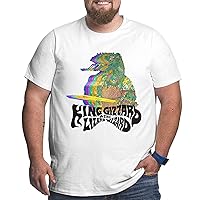 Mens T Shirt King Gizzard and Lizard Wizard Big Size Short Sleeve Tops Fashion Large Size Tee White