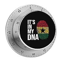 It's in My DNA Ghana Flag Funny Timer 60-Minute Countdown Timer Mechanical Time Management Tool for Kitchen Work