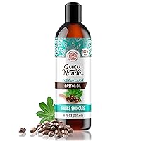Castor Oil (8 Fl oz), 100% Pure, Cold Pressed & Hexane-Free, Hydrating Carrier Oil, Natural Castor Oil for Hair, Eyebrows & Eyelashes Growth
