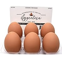 Ceramic Nest Eggs 6-Pack (Brown)