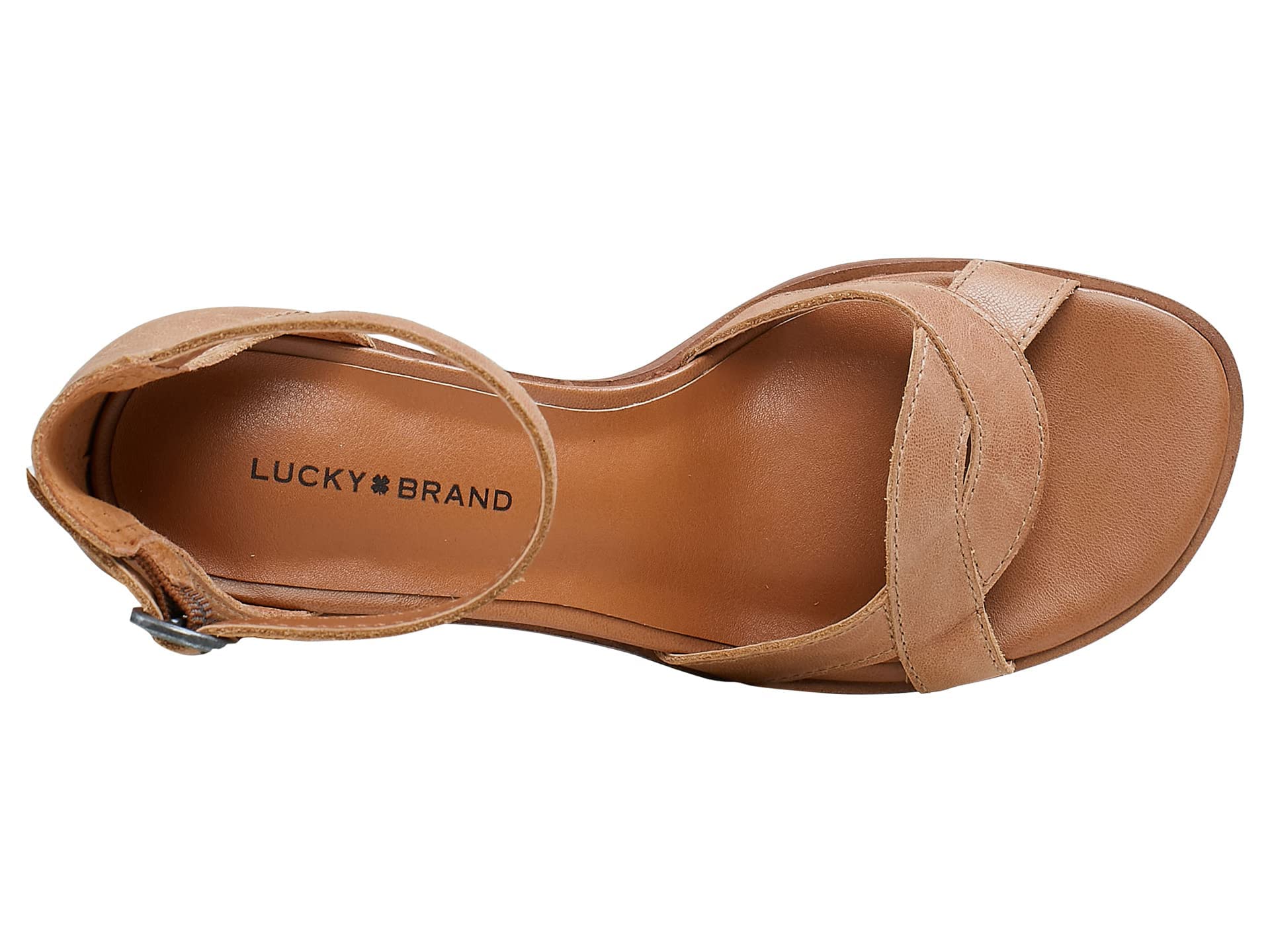 Lucky Brand Women's Sarwa Ankle Strap Sandal Heeled