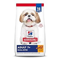 Hill's Science Diet Adult 7+ Small Bites Chicken Meal, Barley & Brown Rice Recipe Dry Dog Food, 15 lb. Bag (pack of 1)