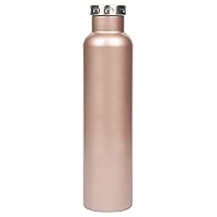 FIFTY/FIFTY Wine Growler Water Bottle, Narrow Mouth, Seven Fifty, 750ml/25 oz, Rose Gold