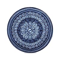 ALAZA Navy Blue Round Placemats for Dining Table Placemat 1 Piece Table Settings Table Mats for Home Kitchen Holiday Decoration
