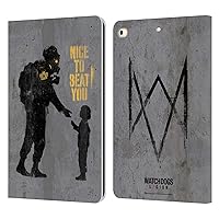 Officially Licensed Watch Dogs Legion Nice to Beat You Street Art Leather Book Wallet Case Cover Compatible with Apple iPad 9.7 2017 / iPad 9.7 2018