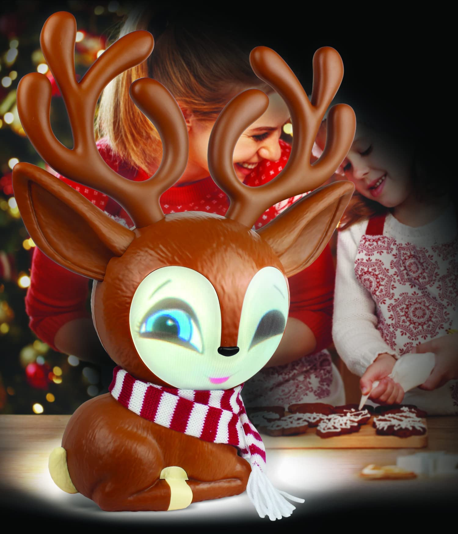ANIMAT3D Fawny Talking Animated Reindeer with Built in Projector & Speaker Plug'n Play